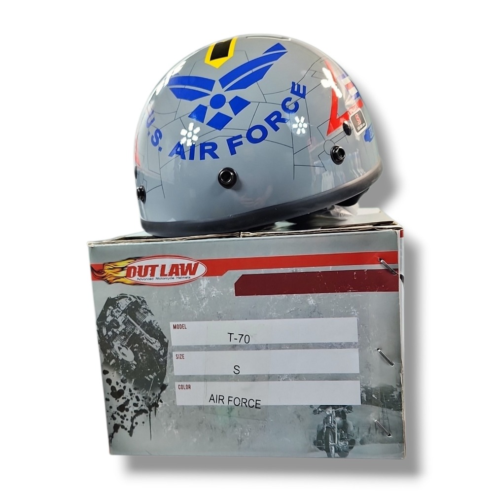 Outlaw Motorcycle Cruiser Helmet T-70 Air Force‎ Size S